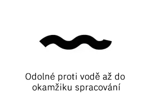 Symbol na tapetě, Odolné proti vodě až do spracování