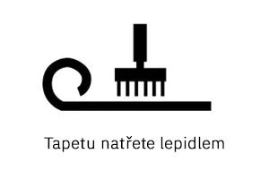 Tapetovací symbol, lepidlo na tapetu