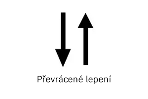 Tapetovací symbol, převrácené lepení