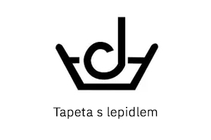 Tapetovací symbol, tapeta s lepidlem