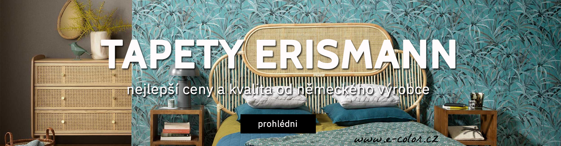 www.e-color.cz prodej tapet, fapety Erismann