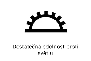 Tapetovací symbol, dostatečná odolnost proti světlu